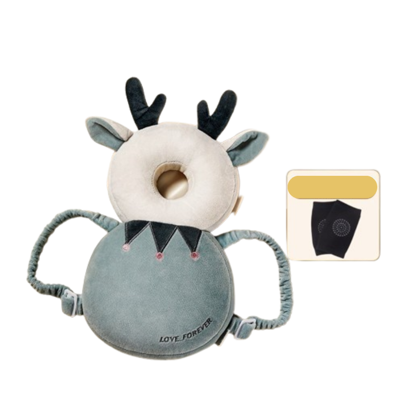 Almohada protectora para la cabeza del bebé + rodillera antideslizante