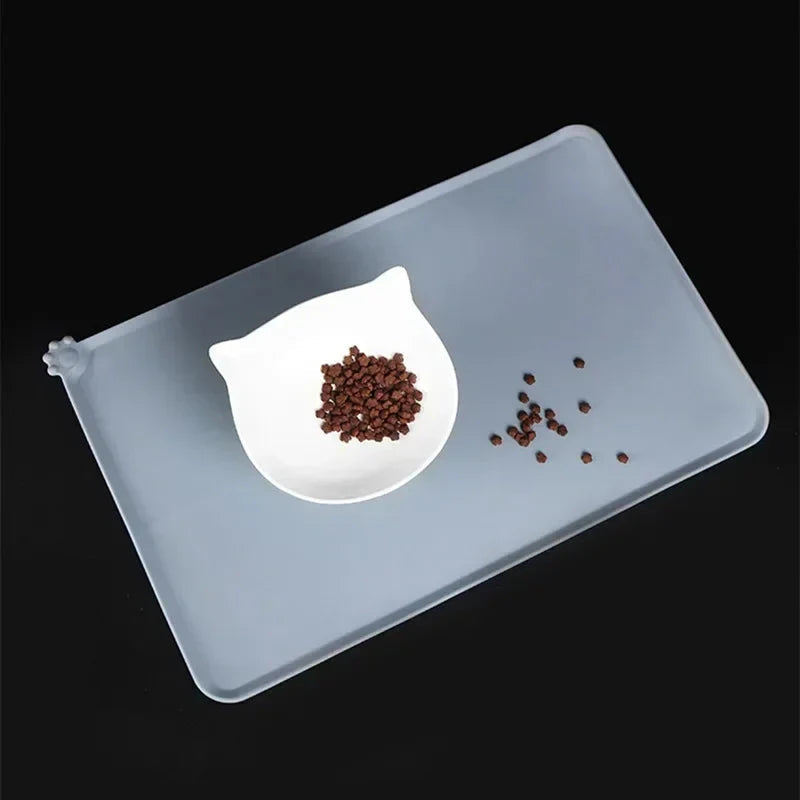 Alfombrilla antideslizante para alimentación de gatos y perros